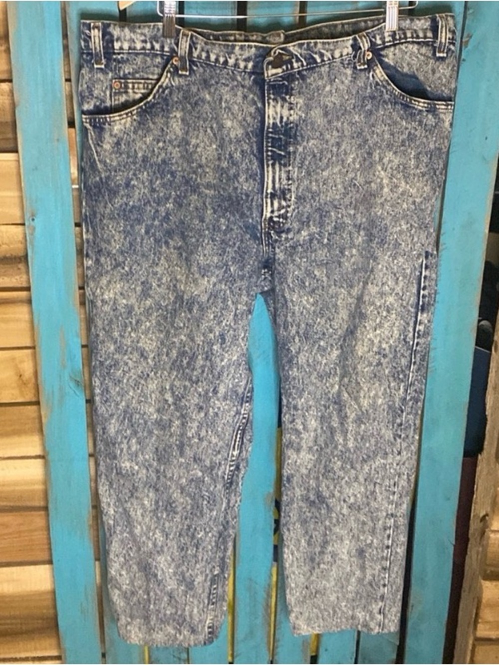 Vintage 90s Levi’s orange tab acid washed jeans size 40x27 (tag says 42x30)